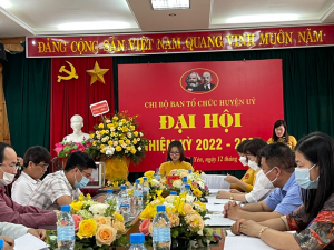 Đại hội Chi bộ Ban Tổ chức huyện ủy Việt Yên nhiệm kỳ 2022-2025