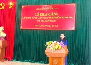KHAI GIẢNG LỚP TRUNG CẤP LÝ LUẬN CHÍNH TRỊ  (HỆ KHÔNG TẬP TRUNG) THỨ HAI NĂM 2025