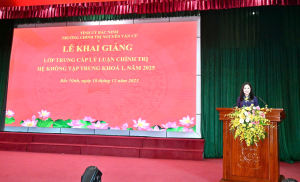 Trường Chính trị Nguyễn Văn Cừ tổ chức khai giảng Lớp Trung cấp Lý luận chính trị hệ không tập trung khóa 1 năm 2025