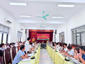 TRƯỜNG CHÍNH TRỊ NGUYỄN VĂN CỪ TỔ CHỨC HỘI NGHỊ LÀM VIỆC VỚI LÃNH ĐẠO CÁC TRUNG TÂM CHÍNH TRỊ XÃ, PHƯỜNG