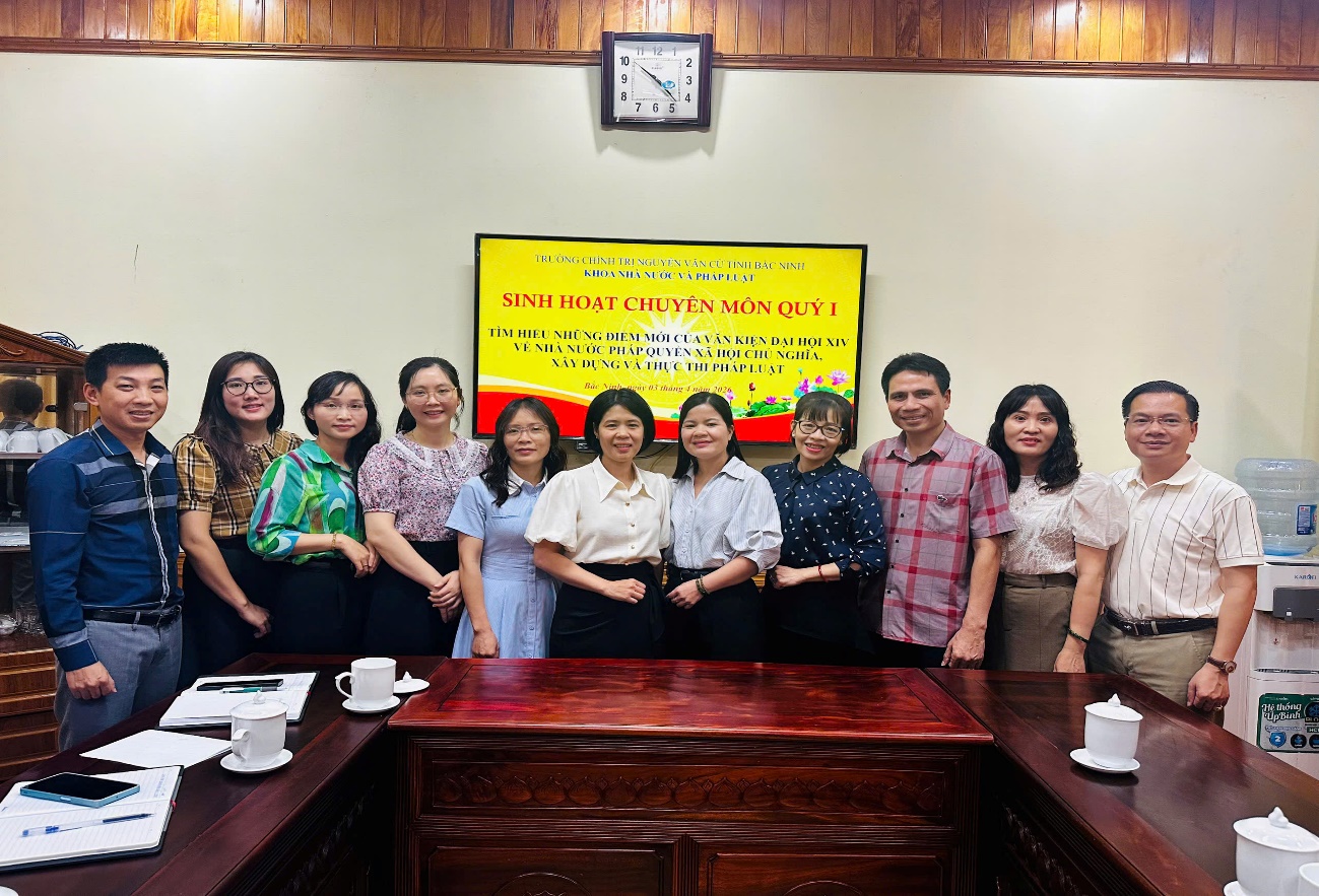 KHOA NHÀ NƯỚC VÀ PHÁP LUẬT TỔ CHỨC SINH HOẠT CHUYÊN MÔN QUÝ I NĂM 2026